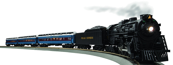 The American Flyer S scale Polar Express train, as produced by Lionel.